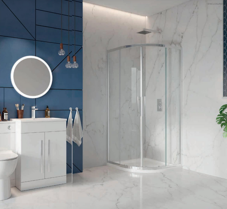 S6 Double Door Quadrant 8mm Enclosure 900 x 900mm