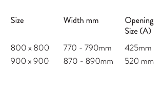S6 Double Door Quadrant 8mm Enclosure 800 x 800mm