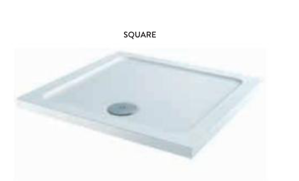 Scudo Stone Resin Square 40mm Shower Tray 760 x 760mm