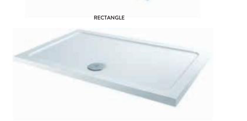 Scudo Stone Resin Rectangle 40mm Shower Tray 1200mm - Select Size