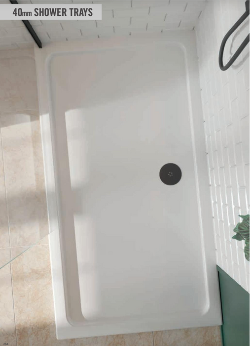 Scudo Stone Resin Rectangle 40mm Shower Tray 1700mm - Select Size