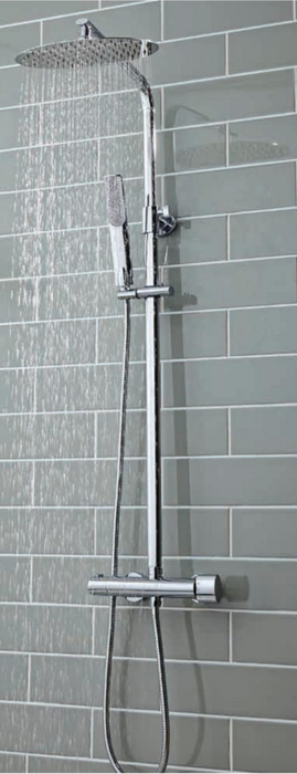 Marco Chrome Oval Rigid Riser Shower Kit