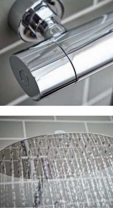 Marco Chrome Oval Rigid Riser Shower Kit