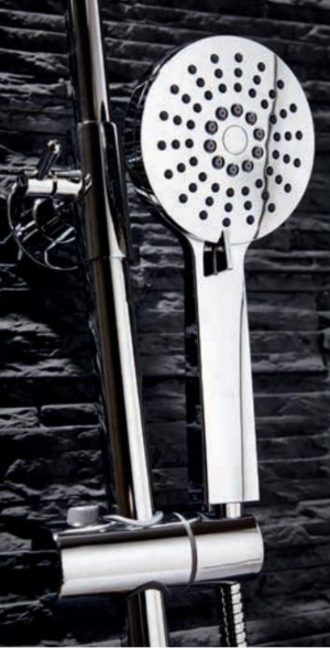 Middleton Noir Black Round Rigid Riser Shower Kit