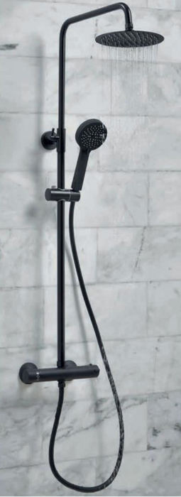 Middleton Chrome Round Rigid Riser Shower Kit