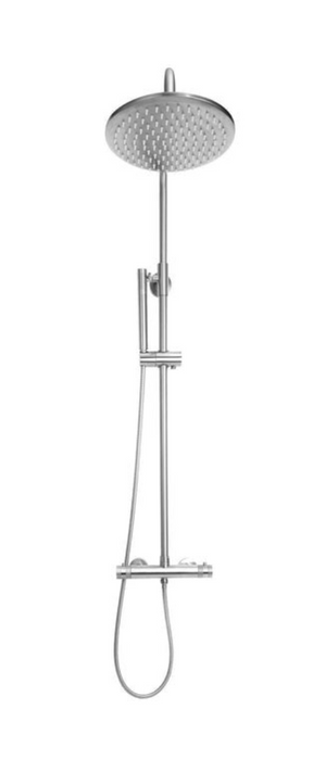 Core Brushed Brass Round Rigid Riser Shower