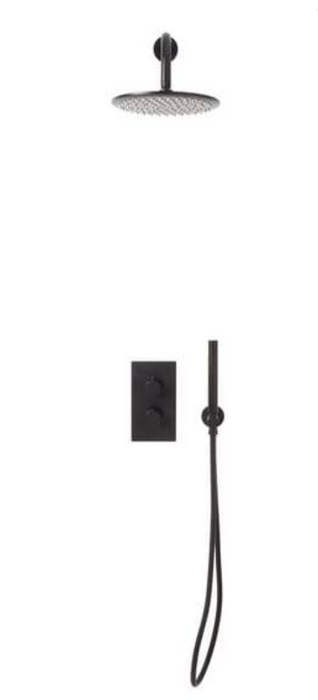 Core Chrome Round Handle with Handset and Mounting Bracket