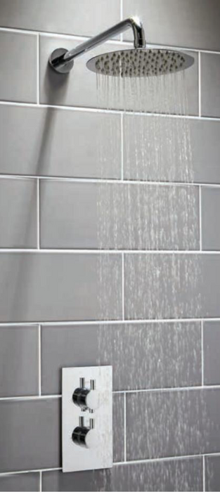 Component Round Thermostatic Shower Valve with Shower Arm and Shower Head