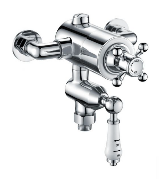 Scudo Noir Black Square Exposed Thermostatic Valve