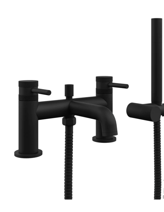 Core Noir Matt Black Bath Shower Mixer Kit