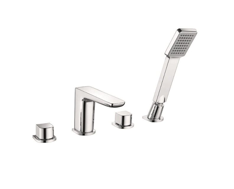 Muro Chrome 4 Hole Bath Mixer