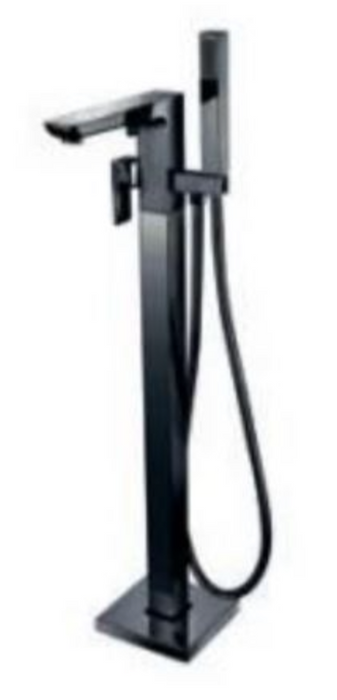 Muro Noir Matt Black Freestanding Bath Shower Mixer