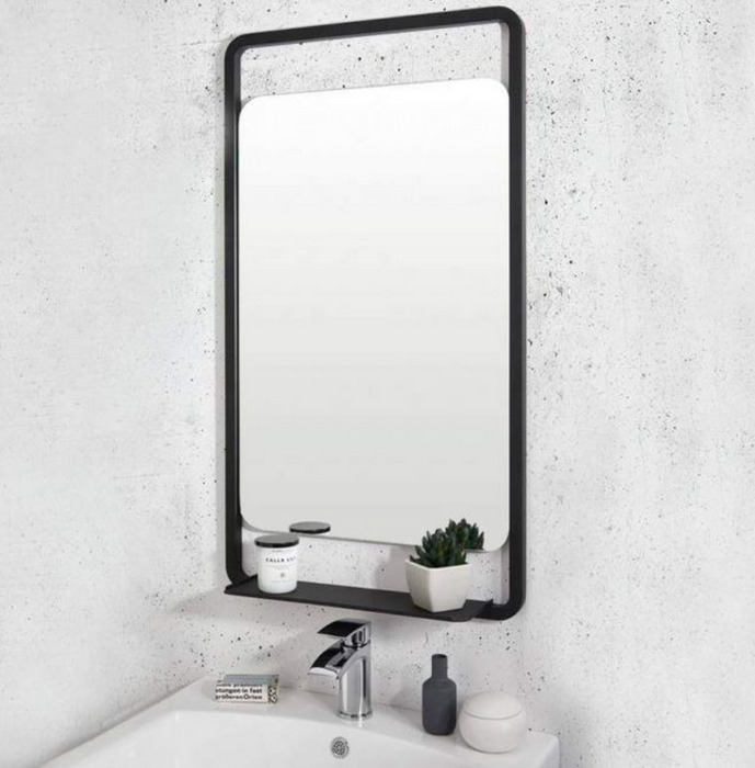 Mono Noir Soft LED Square Mirror with Demister Pad 500 x 700mm