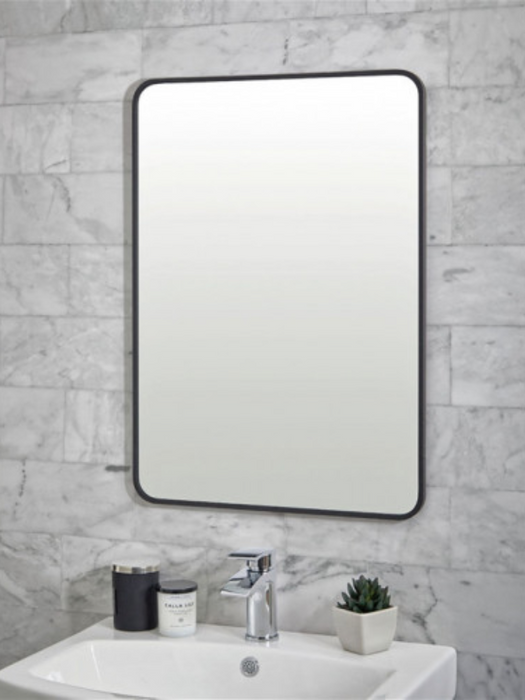 Mono Noir Soft LED Square Mirror with Demister Pad 1200 x 600mm