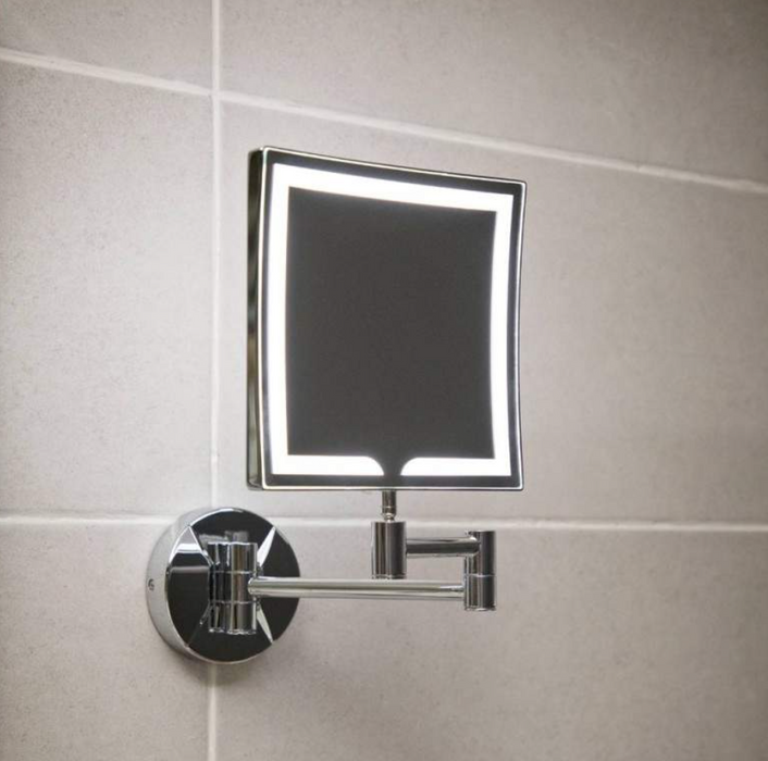 Noir Black Round Wall Mounted LED Make Up Mirror