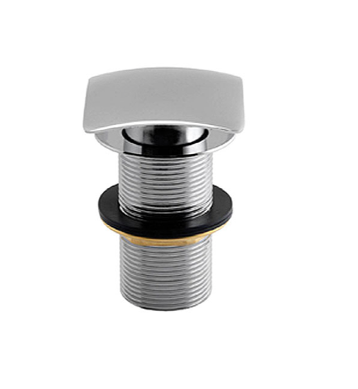 Chrome Round Dome Slotted Sprung Basin Waste