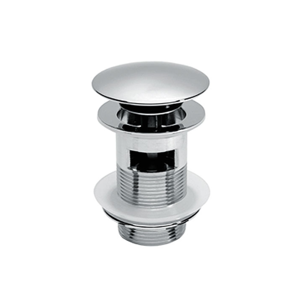 Chrome Square Dome Slotted Sprung Basin Waste