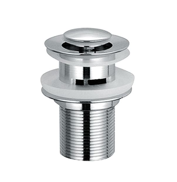 Chrome Round Dome Unslotted Sprung Basin Waste