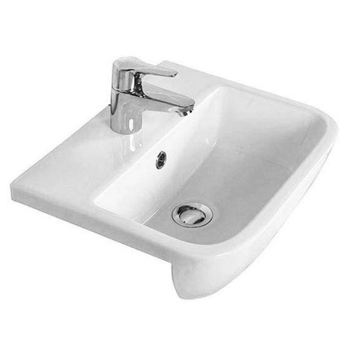 Series 600 520mm Semi-Recessed Basin 1TH
