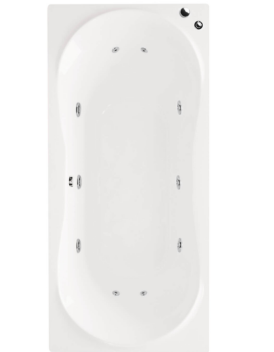 Comet Acrylic Bath with 10 Whirlpool 1800 x 800mm