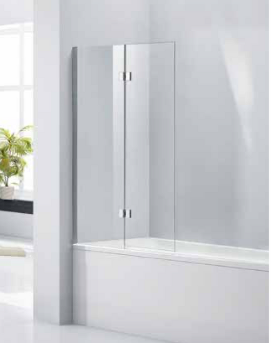 Aqua 6mm Fixed Panel Hinged Bath Screen 800 x 1400mm