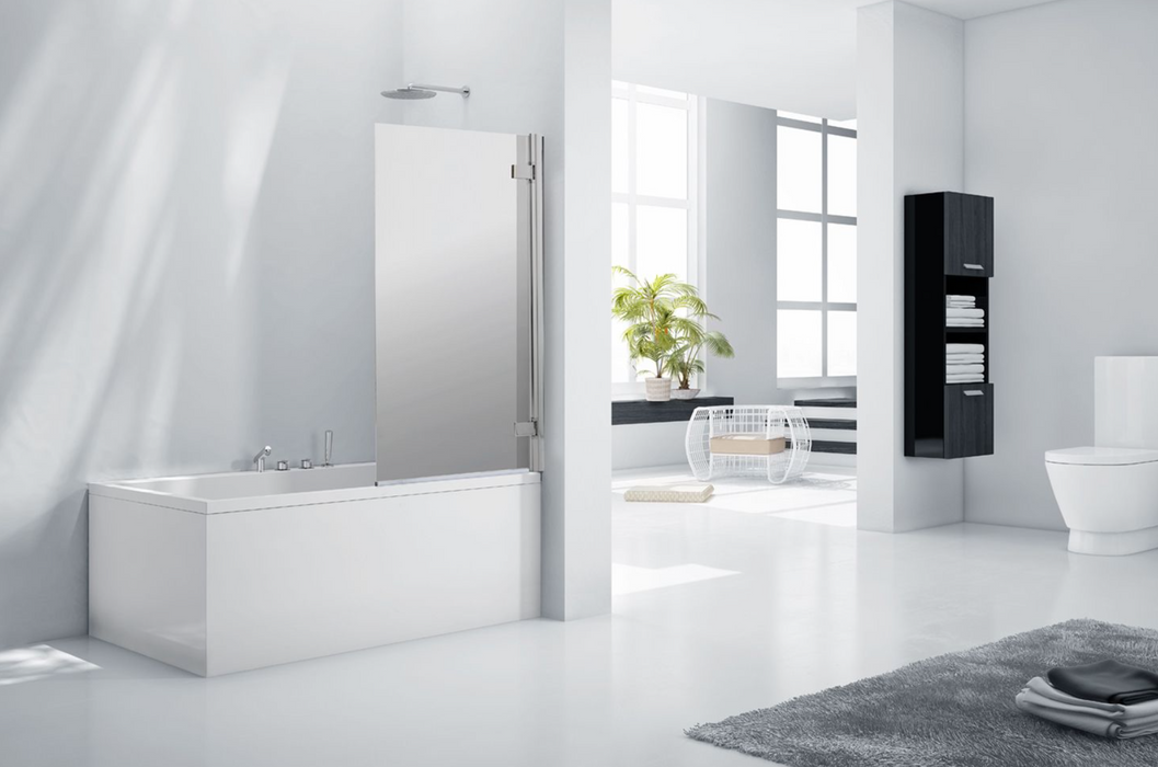 Aqua 8mm Frameless Mirrored Bath Screen 800 x 1500mm