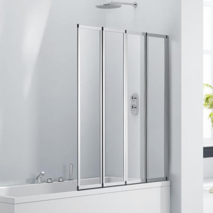 Aqua 3mm 4Fold Bath Screen 850 x 1400mm