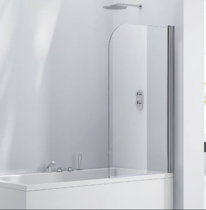 Aqua 6mm Single Rise and Fall Bath Screen 800 x 1400mm