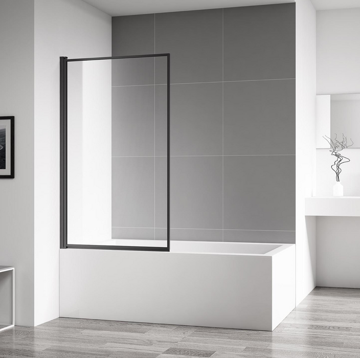 Aqua Velar Black 6mm Bath Screen 800 x 1400mm