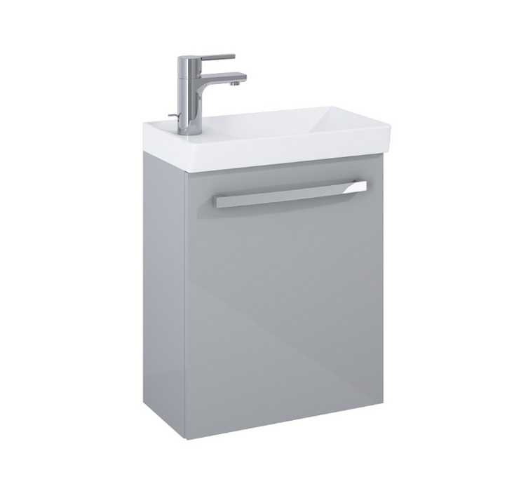 Aquatrend Gloss Grey 455 Wall Hung Vanity with Basin