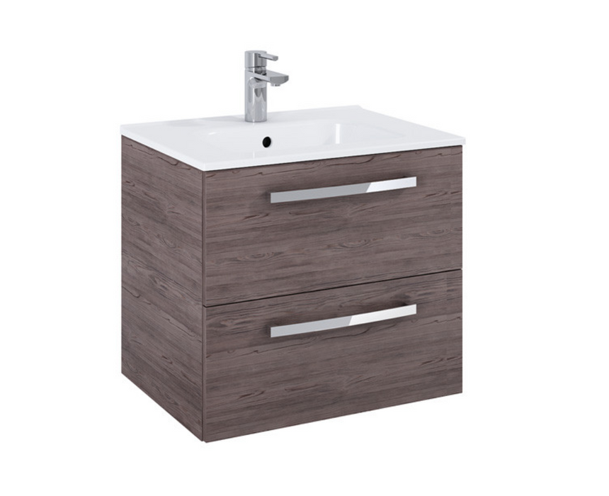 Aquatrend Matt Carbon 600 Wall Hung Vanity with Basin