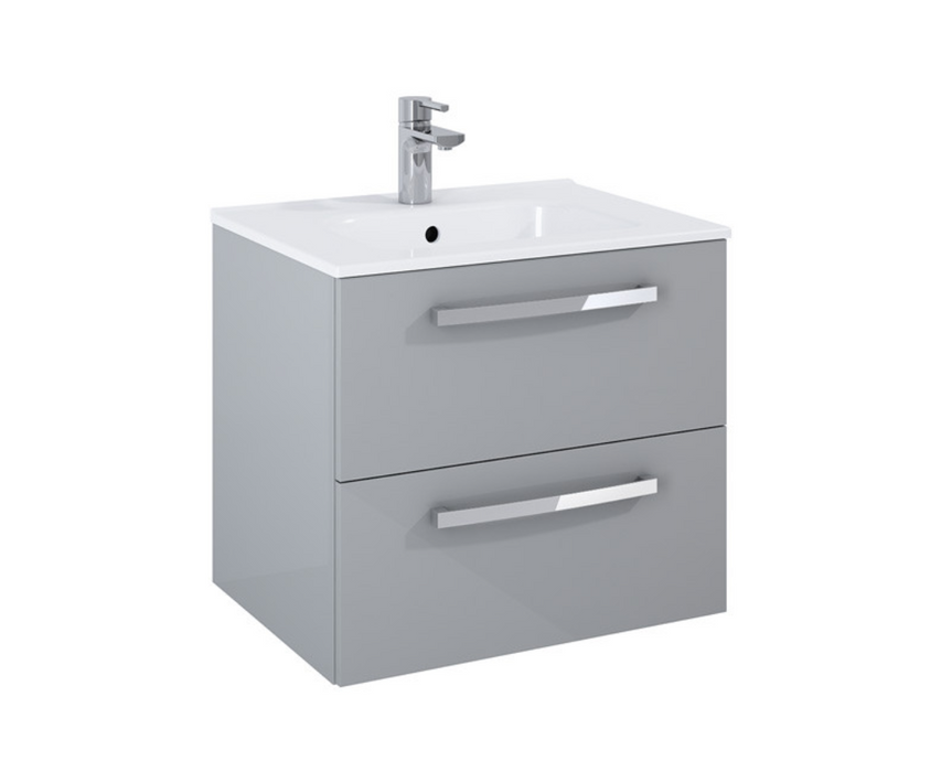 Aquatrend Avola Grey 600 Wall Hung Vanity with Basin