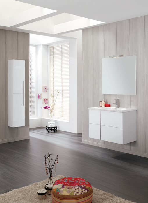 Onix Gloss White Wall Tall Cabinet
