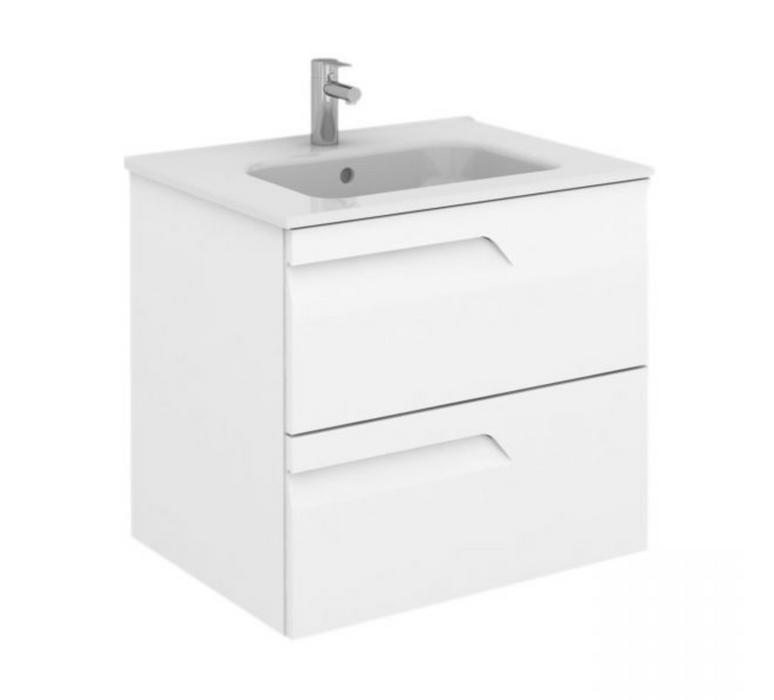 Vitale Slimline Smoke 610 Vanity Unit with Square Basin