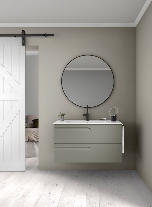 Vitale Slimline Smoke 610 Vanity Unit with Square Basin