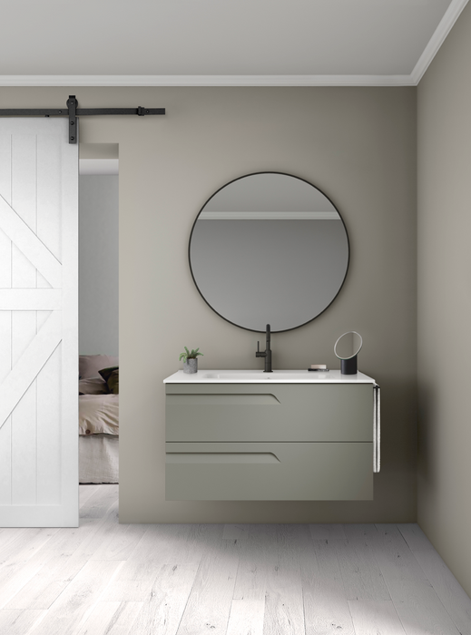 Vitale Light Oak 810 Vanity Unit with Square Ceramic Basin