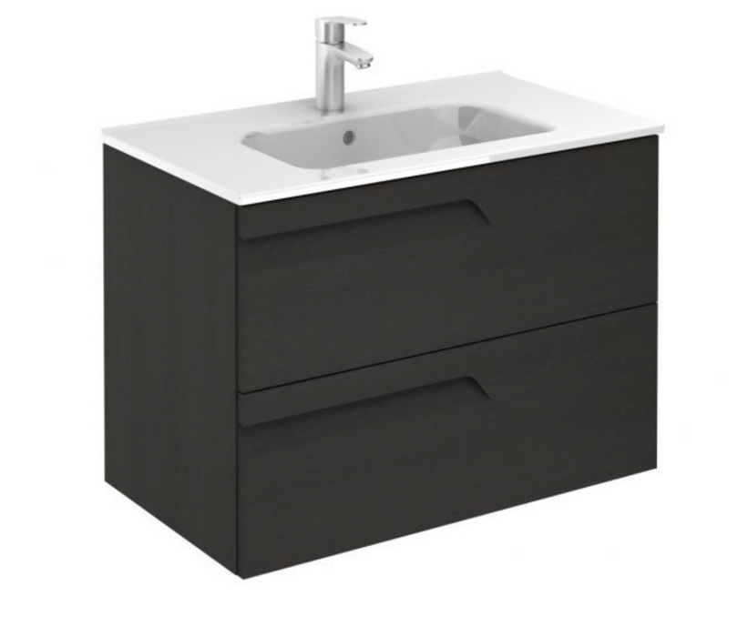 Vitale Light Oak 810 Vanity Unit with Square Ceramic Basin