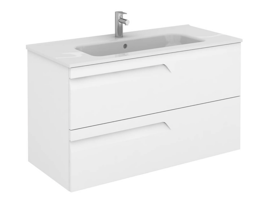 Vitale Urban Grey 1010 Vanity Unit with Square Ceramic Basin