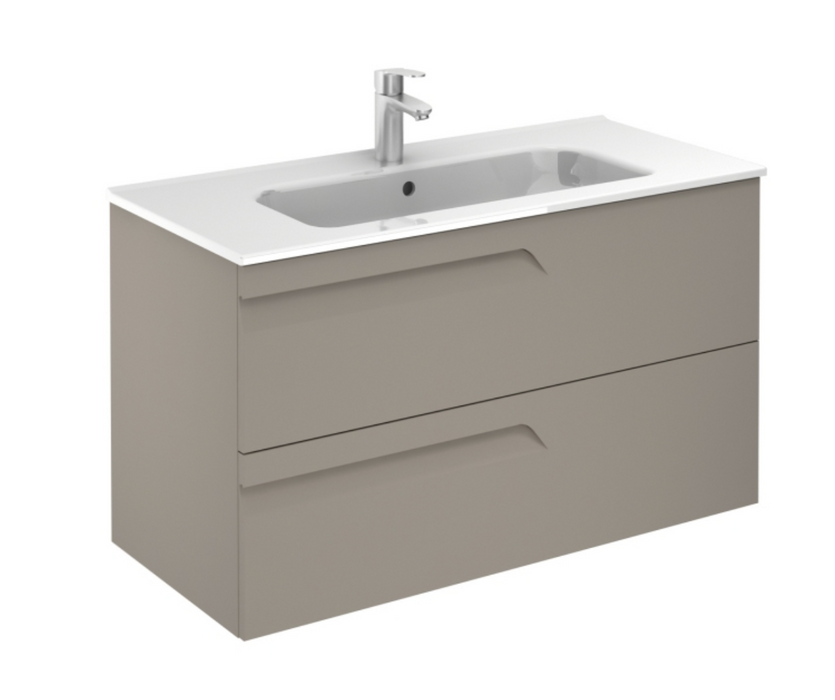 Vitale Urban Grey 1010 Vanity Unit with Square Ceramic Basin