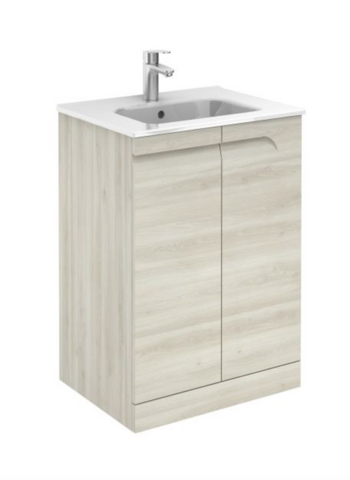 Vitale Smoke 610 Floorstanding Vanity with Ceramic Basin
