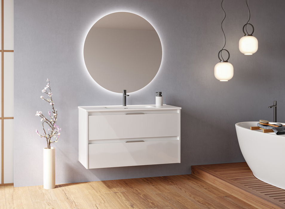 Suki Matt Smoke 800 Vanity Unit with Basin