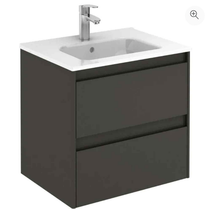 Alfa Oak 900 Wall Hung Vanity Unit with Basin