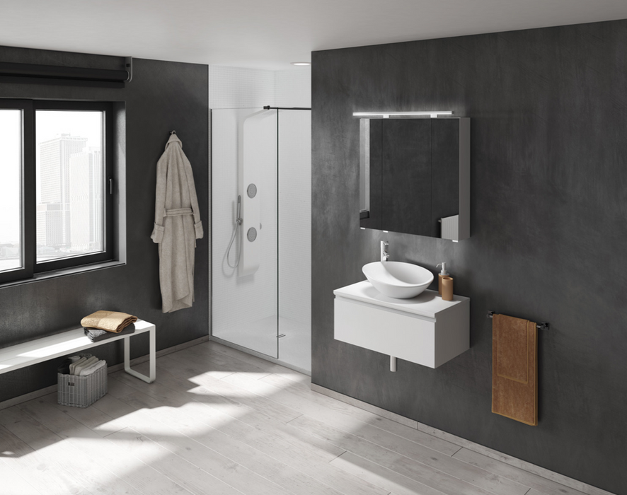 Vida Anthracite 600 Single Drawer Vanity Unit