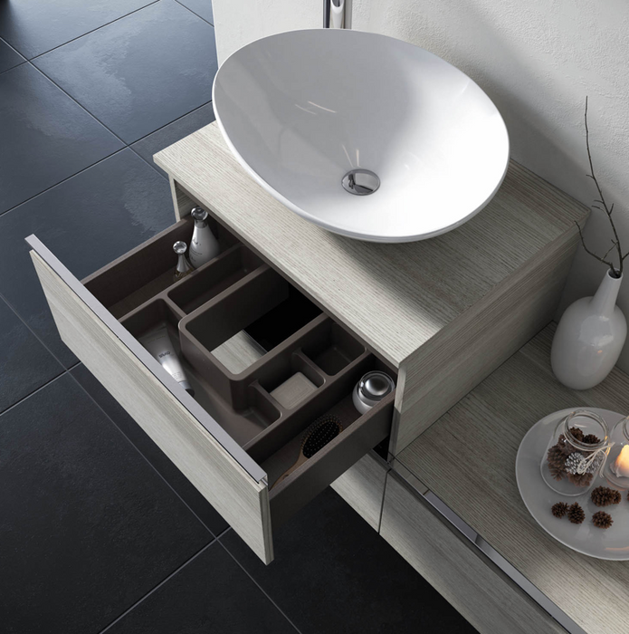 Vida Anthracite 600 Single Drawer Vanity Unit