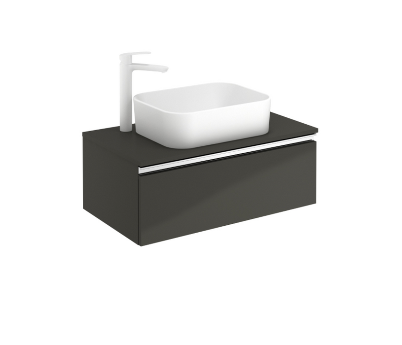 Vida Sandy Grey 800 Single Drawer Vanity Unit