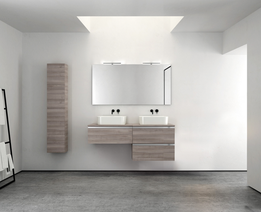 Vida Gloss White 800 Single Drawer Vanity Unit