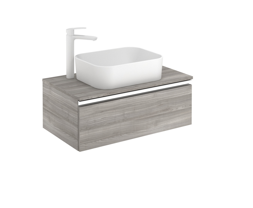 Vida Sandy Grey 600 Single Drawer Vanity Unit