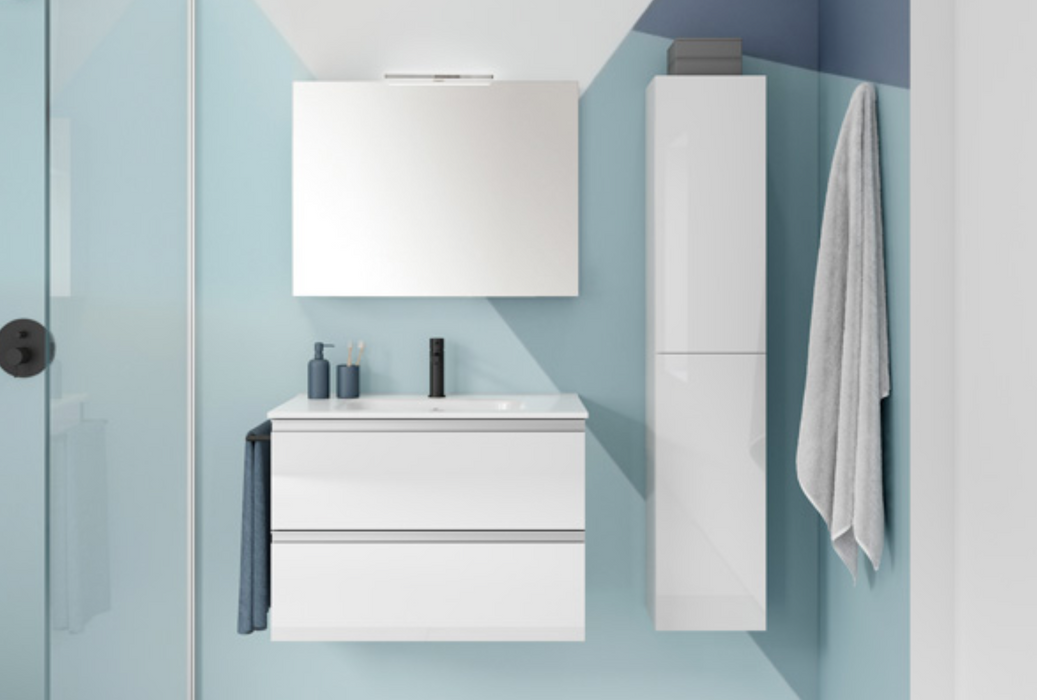 Vida Gloss White 1500 Tall Cabinet