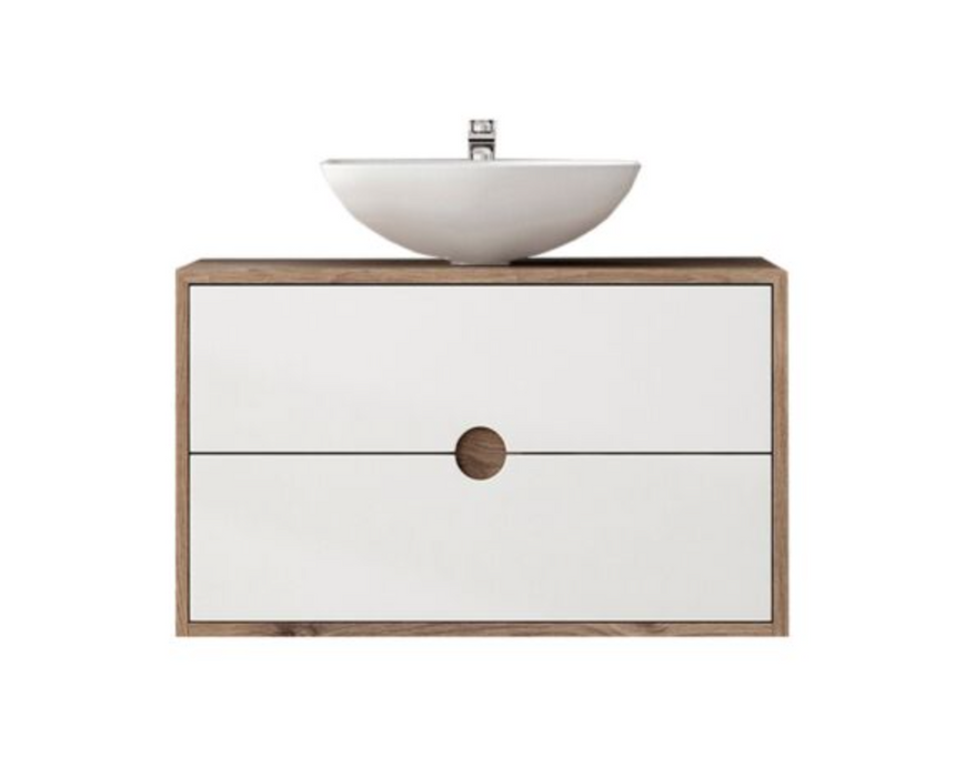 Kompass White/Oak 300 Triple Drawer Unit