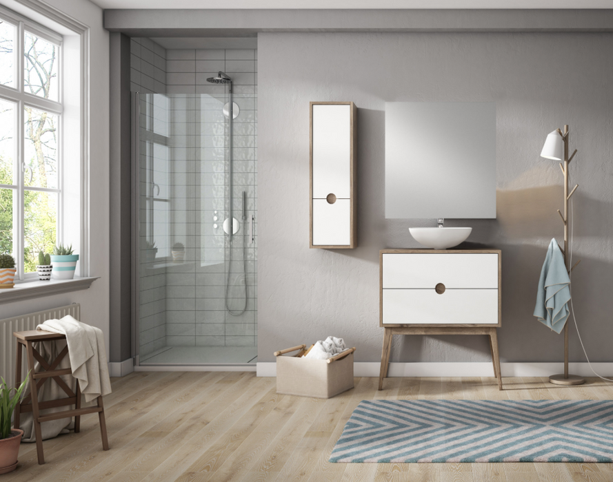 Kompass White/Oak 300 Triple Drawer Unit